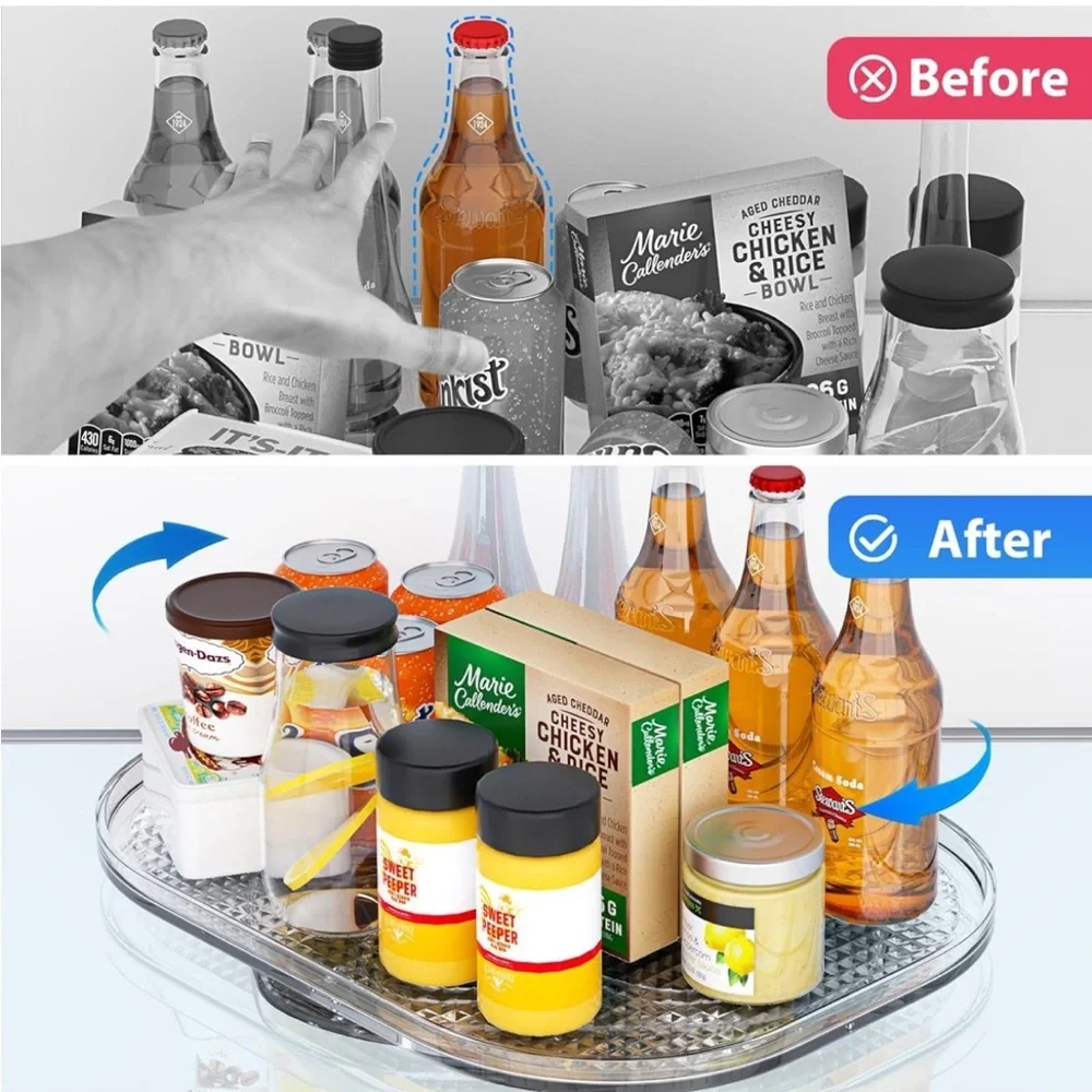 Clear Lazy Susan Turntable Organizer - Clear